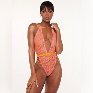 Savage X Fenty Stranded in Lace Crochet Teddy + Crochet Hipster BNWT